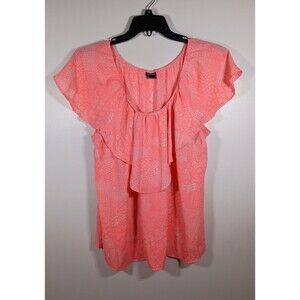 Torrid  Neon Pink Lightweight Ruffle Off Shoulder Top Plus Size 1X